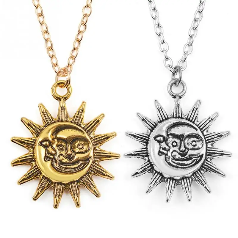 New Fashionable Women Lady Chain Necklace Personality Sun Moon Pendant Delicate Jewelry
New Fashionable Women Lady Chain Necklace Personality Sun Moon Pendant Delicate Jewelry