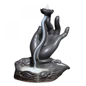 Buddha Hand Backflow Incense Burner Smoke Waterfall Incense Sticks Holder Ceramic Aromatherapy Furnace Aromatherapy Environment
Buddha Hand Backflow Incense Burner Smoke Waterfall Incense Sticks Holder Ceramic Aromatherapy Furnace Aromatherapy Environment
