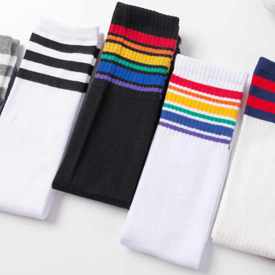 Thigh above knee socks and rainbow stripe plain color show thin girl comfortable socks black and white soft elastic stockings st
Thigh above knee socks and rainbow stripe plain color show thin girl comfortable socks black and white soft elastic stockings st
