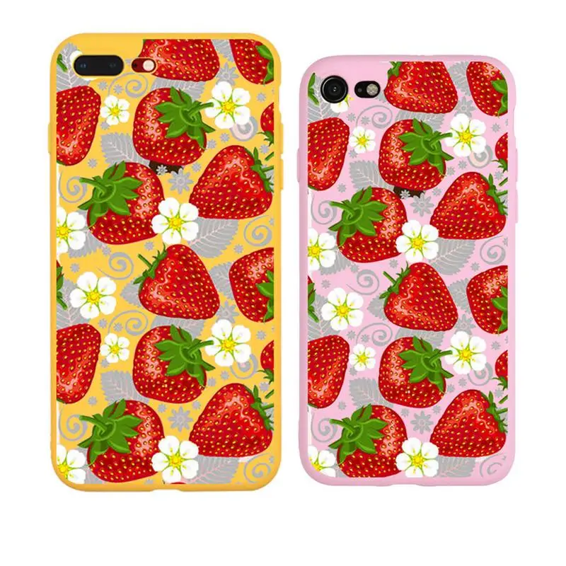Pink Yellow Cartoon Food Strawberry Pattern Phone Case Anti-fall Dust-proof Anti-knock Corner Protection Phone Case For IPhone 7
Pink Yellow Cartoon Food Strawberry Pattern Phone Case Anti-fall Dust-proof Anti-knock Corner Protection Phone Case For IPhone 7
