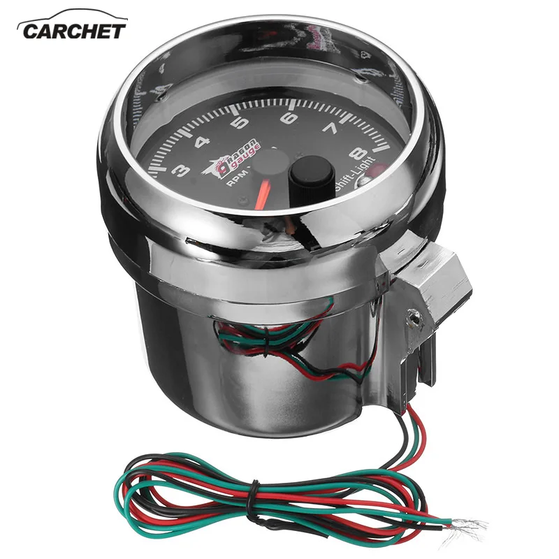 CARCHET Universal 12V Car Electrical Engine Speed Pointer Tachometer Tacho Gauge Meter Tester 0~8000 RPM Counter LED Shift Light
CARCHET Universal 12V Car Electrical Engine Speed Pointer Tachometer Tacho Gauge Meter Tester 0~8000 RPM Counter LED Shift Light