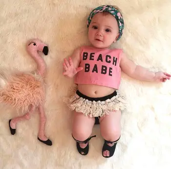 2 pieces Sleeveless Beach Babe Print Tanks Top and Ruffle Shorts Set For Toddler and Baby Girl Summer Clothes 
2 pieces Sleeveless Beach Babe Print Tanks Top and Ruffle Shorts Set For Toddler and Baby Girl Summer Clothes