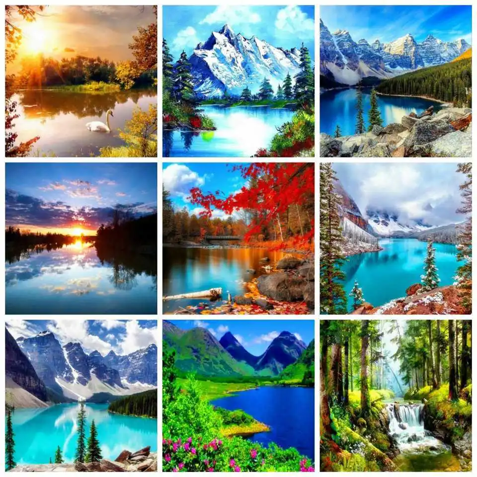 AZQSD Full Kits Diamond Painting Scenic Cross Stitch Needlework 5D DIY Diamond Embroidery Landscape Mosaic Handmade Home Decor
AZQSD Full Kits Diamond Painting Scenic Cross Stitch Needlework 5D DIY Diamond Embroidery Landscape Mosaic Handmade Home Decor