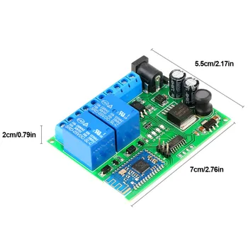 Dual power supply 2 Channel Bluetooth Relay Wireless Remote Control Switch LED Motor for IOS Android
Dual power supply 2 Channel Bluetooth Relay Wireless Remote Control Switch LED Motor for IOS Android