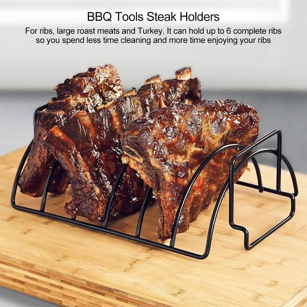 High Quality Non-Stick Stainless Steel BBQ Tools Steak Holders Rack Grill Stand Roasting Rib Rack Kitchen Accessories
High Quality Non-Stick Stainless Steel BBQ Tools Steak Holders Rack Grill Stand Roasting Rib Rack Kitchen Accessories