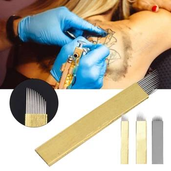 50Pcs Professional Tattoo Blade Microblading Needles Permanent Eyeline Makeup Needles Disposable Sterilized Tattoo
50Pcs Professional Tattoo Blade Microblading Needles Permanent Eyeline Makeup Needles Disposable Sterilized Tattoo