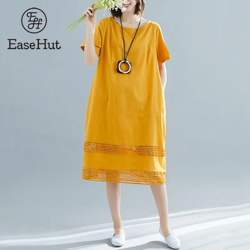 EaseHut Vintage Women Loose Casual Dress Solid Hollow Out Side Pockets Summer Swing Vacation Holiday Wear Summer Midi Dresses
EaseHut Vintage Women Loose Casual Dress Solid Hollow Out Side Pockets Summer Swing Vacation Holiday Wear Summer Midi Dresses