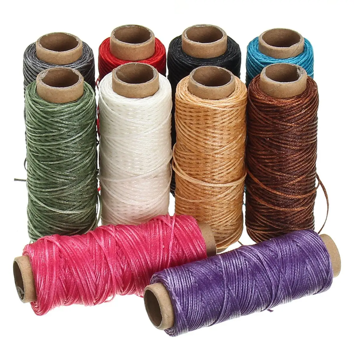 KIWARM 10pcs/lot 1mm 50m/roll Waxed Thread Cotton Cord String Strap Hand Stitching Thread for Leather Handicraft Tool Material
KIWARM 10pcs/lot 1mm 50m/roll Waxed Thread Cotton Cord String Strap Hand Stitching Thread for Leather Handicraft Tool Material