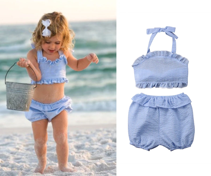 Cute Baby Summer Clothes 2Pcs Set Toddler Baby Girls Seersucker Ruffled Bikini Bathing Suits Swimwear Beachwear
Cute Baby Summer Clothes 2Pcs Set Toddler Baby Girls Seersucker Ruffled Bikini Bathing Suits Swimwear Beachwear
