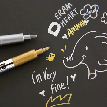 SIXONE 2 Pieces/set Gold And Silver Marker Pens Metal-colored Process Pen Sign-in Pen Metallic Markers On Glass Ceramics Sheet
SIXONE 2 Pieces/set Gold And Silver Marker Pens Metal-colored Process Pen Sign-in Pen Metallic Markers On Glass Ceramics Sheet