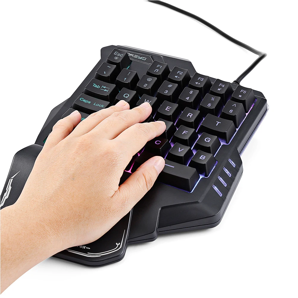 Wired Led Mini Colorful One-handed Keys Keyboard Backlight ABS 35 Keys Gaming Professional 173*230*37mm
Wired Led Mini Colorful One-handed Keys Keyboard Backlight ABS 35 Keys Gaming Professional 173*230*37mm