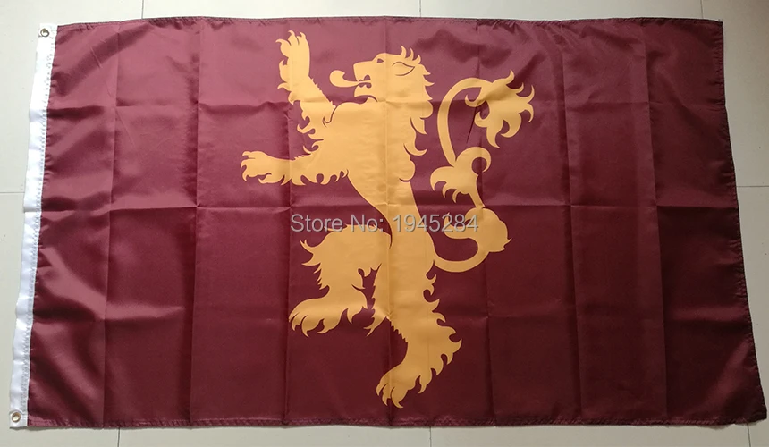 House Lannister Golden Lion Flag Banner Game of Thrones Fans Flag Custom Banner Gift Home Decor 3x5ft Polyester, free shipping
House Lannister Golden Lion Flag Banner Game of Thrones Fans Flag Custom Banner Gift Home Decor 3x5ft Polyester, free shipping