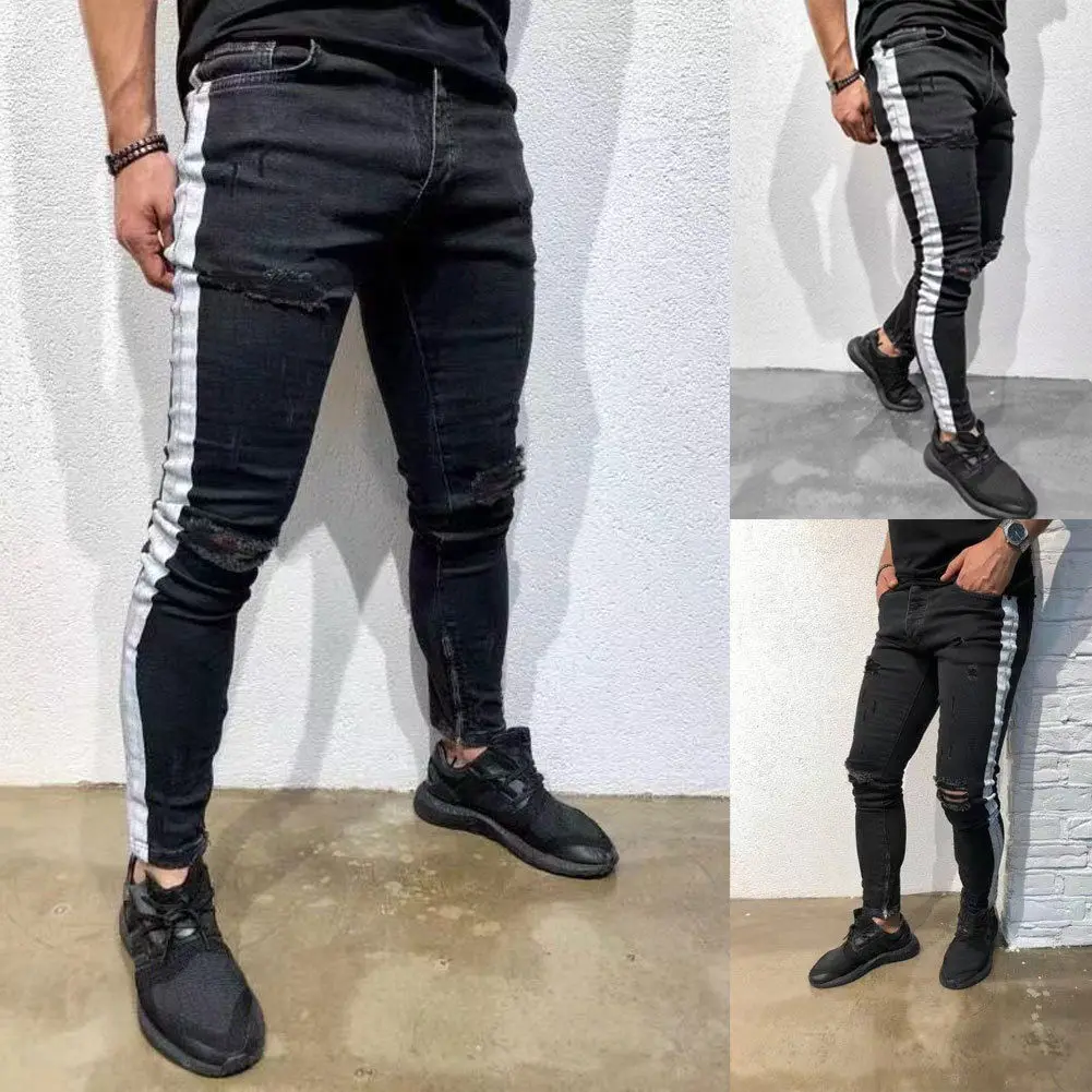 Pants 2019 New Brand Men Black Skinny Pants Destroyed Casual Slim Fit Stretchy Work Biker Ripped Long Trousers
Pants 2019 New Brand Men Black Skinny Pants Destroyed Casual Slim Fit Stretchy Work Biker Ripped Long Trousers