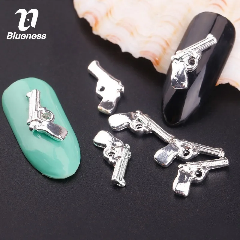 Blueness Glitters 3D Pistol Designs Nail Art Decorations 10Pcs/Pack DIY Gun Silver Alloy Nail Rhinestones Manicure Supplies Tool
Blueness Glitters 3D Pistol Designs Nail Art Decorations 10Pcs/Pack DIY Gun Silver Alloy Nail Rhinestones Manicure Supplies Tool