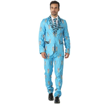 Bright Adult Blue Man's Wild Nature Tiger Stripes Fancy Crazy Suit Halloween Party Costume
Bright Adult Blue Man's Wild Nature Tiger Stripes Fancy Crazy Suit Halloween Party Costume