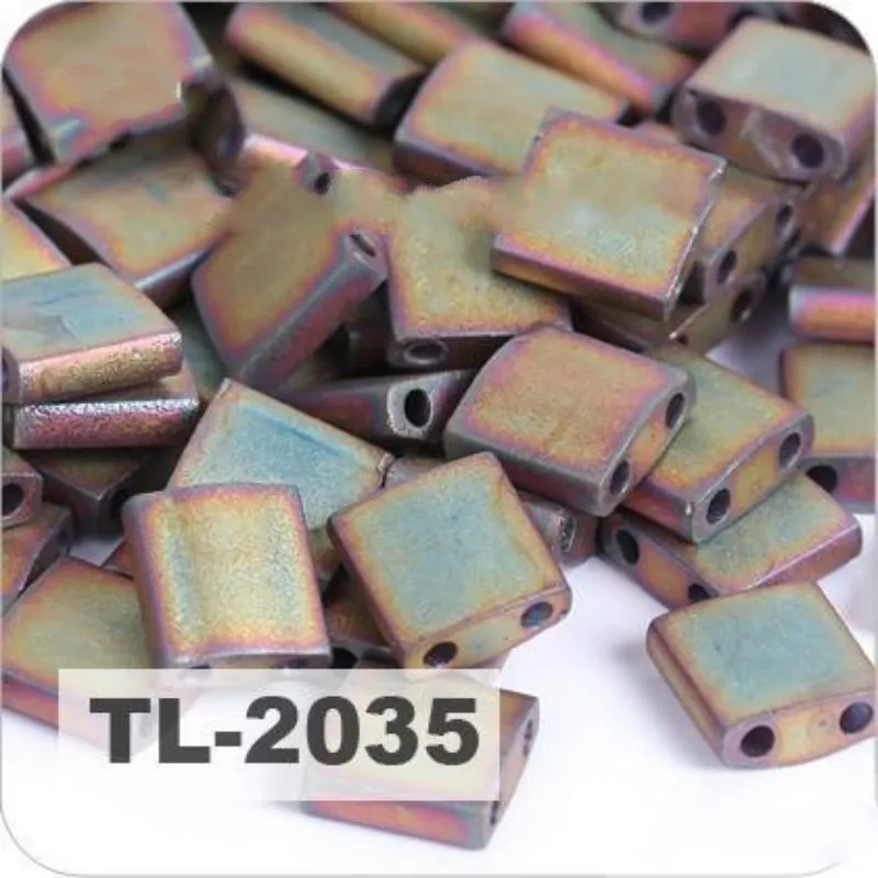 Miyuki Tila Bead For Bohomian Jewelry Design Khaki Iris Metallic Matte 5x5x1.9mm TL2035 3/5grams/lot
Miyuki Tila Bead For Bohomian Jewelry Design Khaki Iris Metallic Matte 5x5x1.9mm TL2035 3/5grams/lot