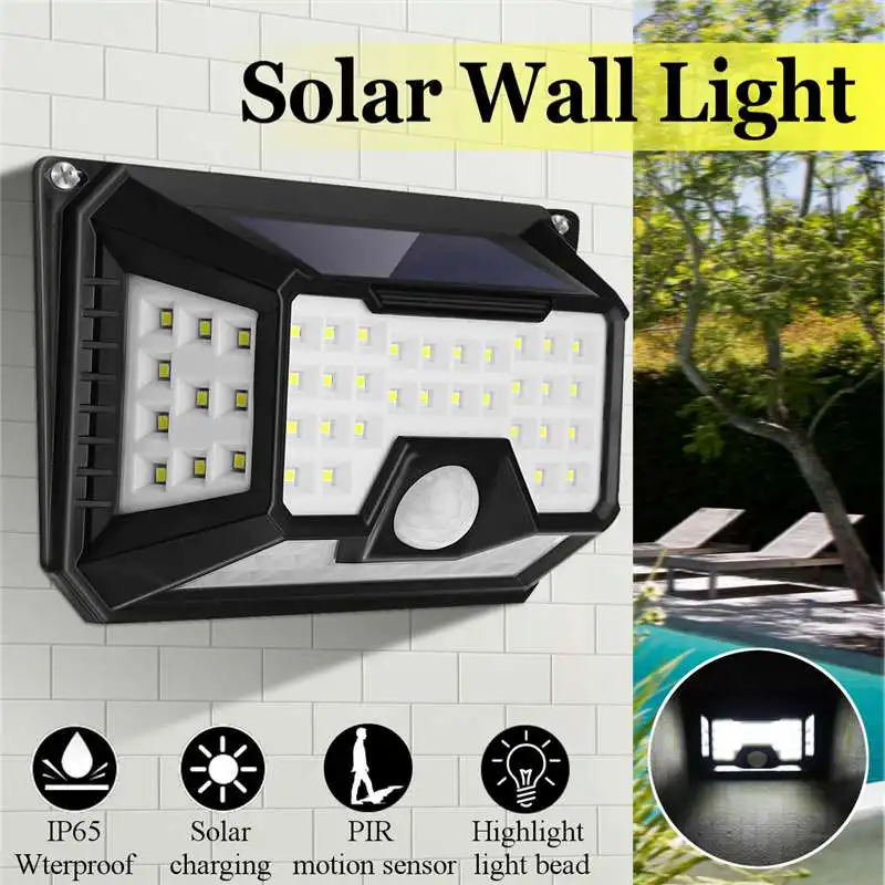 CLAITE Waterproof 66 LED Solar Light 3 Modes PIR Motion Sensor Wall Lamp Outdoor Garden Light Emergency Security Solar Light
CLAITE Waterproof 66 LED Solar Light 3 Modes PIR Motion Sensor Wall Lamp Outdoor Garden Light Emergency Security Solar Light