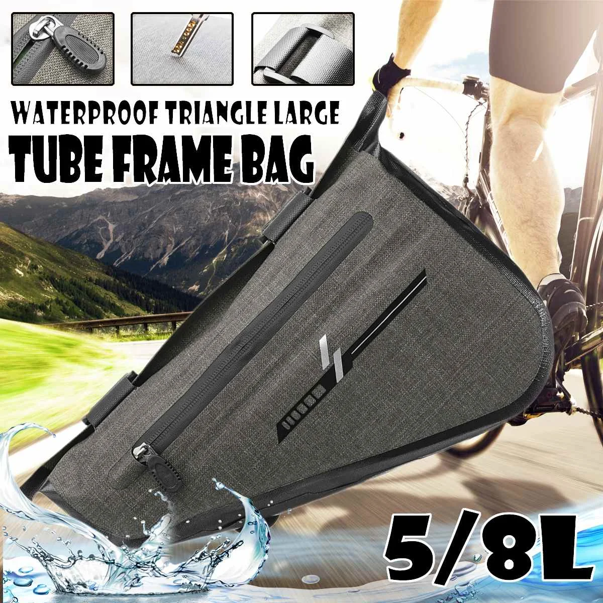 5L/8L Large Bicycle Triangle Bag Bike Frame Front Tube Bag Waterproof Cycling Bag Pannier Tool Bag Accessories
5L/8L Large Bicycle Triangle Bag Bike Frame Front Tube Bag Waterproof Cycling Bag Pannier Tool Bag Accessories