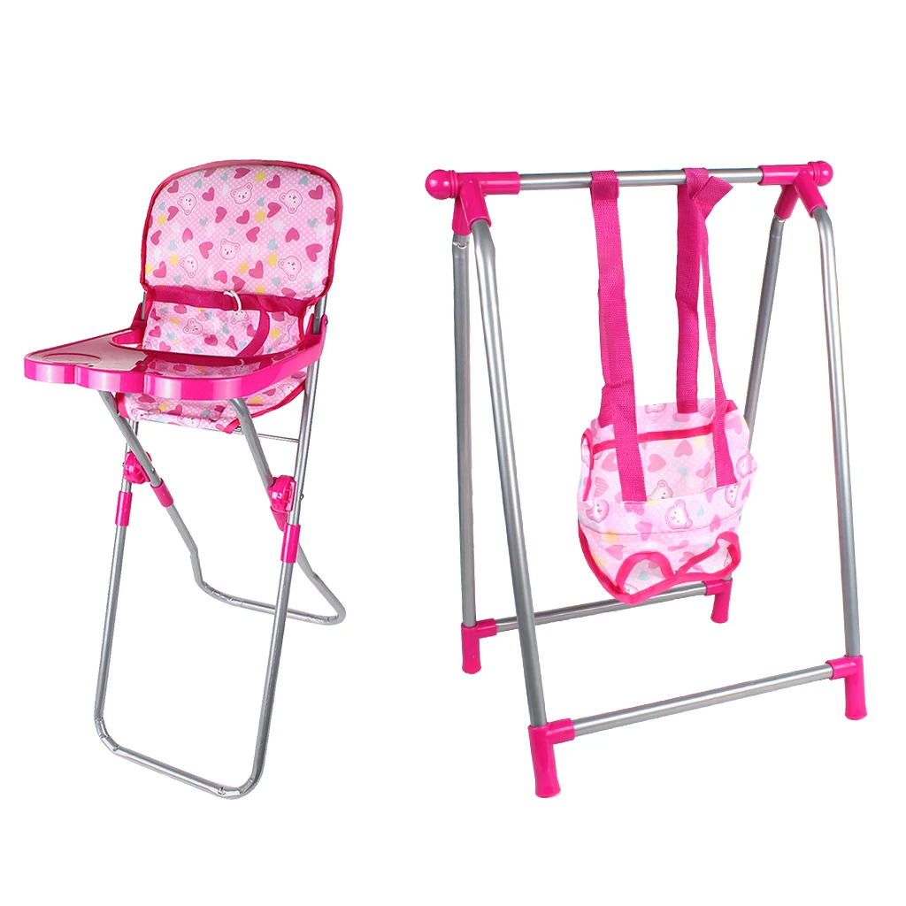 Kids Pretend Play Toy Furniture - Sturdy Plastic Baby Doll Dining Chair and Swing Set
Kids Pretend Play Toy Furniture - Sturdy Plastic Baby Doll Dining Chair and Swing Set