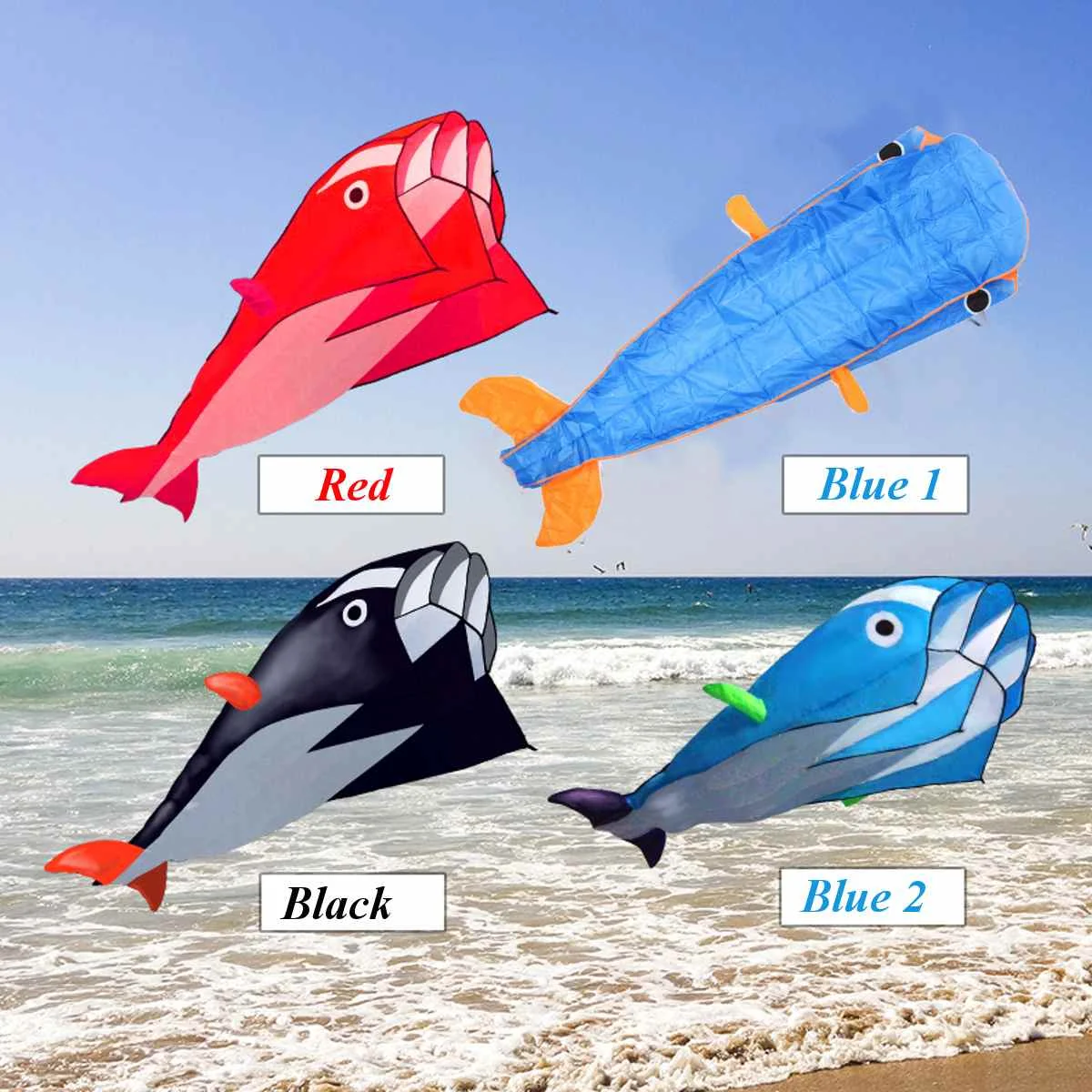 215x120cm Blue/Black Dolphin Whale Kite Children Adult Outdoor Kite Flying Toy Kids Stunt Kite Surf With Handle Line 2019 New
215x120cm Blue/Black Dolphin Whale Kite Children Adult Outdoor Kite Flying Toy Kids Stunt Kite Surf With Handle Line 2019 New