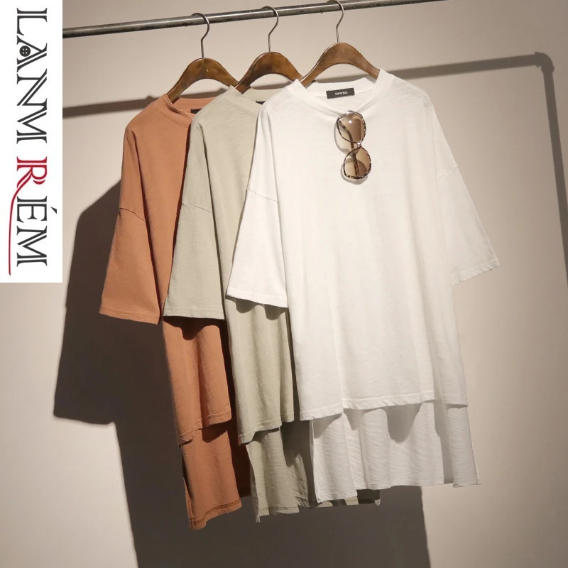 LANMREM 2019 New Fashion Summer Irregular Casual T-shirt For Women Female's Short Sleeve Loose Large Size Tops Comfortable YG733
LANMREM 2019 New Fashion Summer Irregular Casual T-shirt For Women Female's Short Sleeve Loose Large Size Tops Comfortable YG733