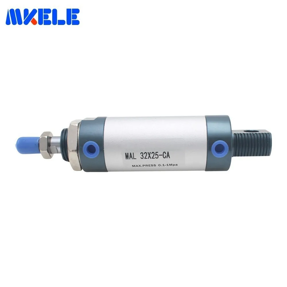 Mini Aluminum Alloy MAL32-25-CA 32mm Bore 25 Stroke Single Rod Double Acting Standard Air Cylinder Fishtailing Shape
Mini Aluminum Alloy MAL32-25-CA 32mm Bore 25 Stroke Single Rod Double Acting Standard Air Cylinder Fishtailing Shape