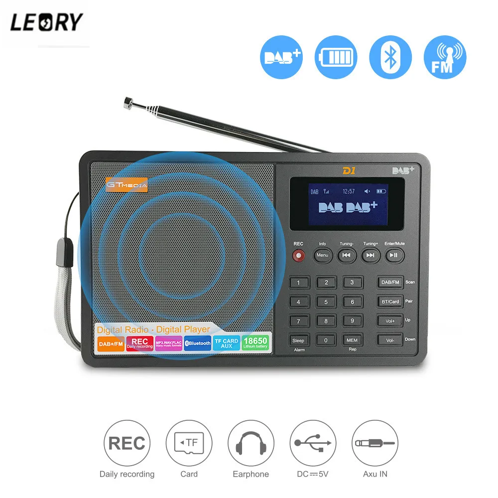 LEORY Portable 4.0 Bluetooth Digital Radio 1.8 inch LCD Display Stereo Sound DAB+/FM/BT/Card/AUX Radio With Clock Alarm NEW
LEORY Portable 4.0 Bluetooth Digital Radio 1.8 inch LCD Display Stereo Sound DAB+/FM/BT/Card/AUX Radio With Clock Alarm NEW