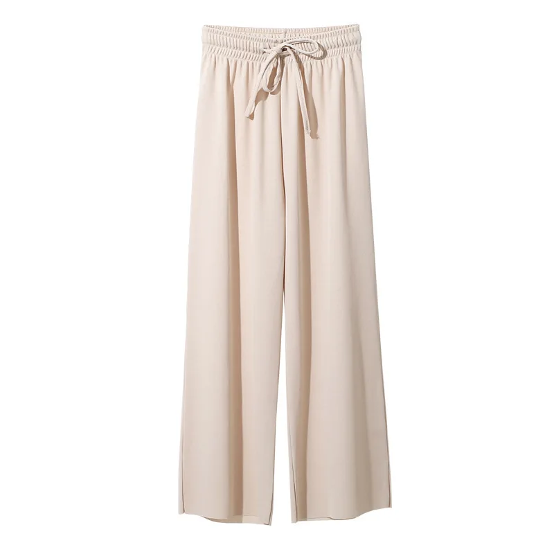Ice Silk Wide Leg Pants Woman high waist drawstring loose thin ankle-length pants summer sagging urban leisure trousers woman
Ice Silk Wide Leg Pants Woman high waist drawstring loose thin ankle-length pants summer sagging urban leisure trousers woman