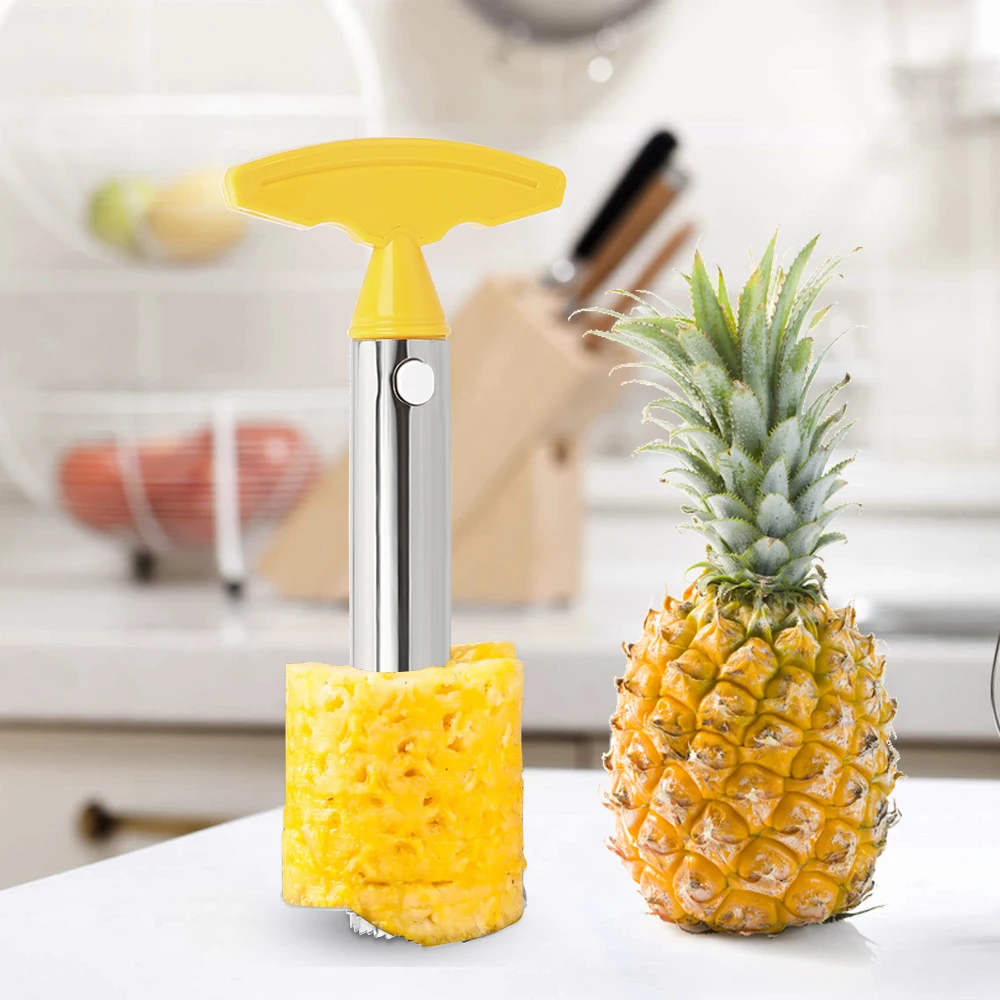 Frosted handle and Stainless Steel New Pineapple Peeler Corer & Slicer 