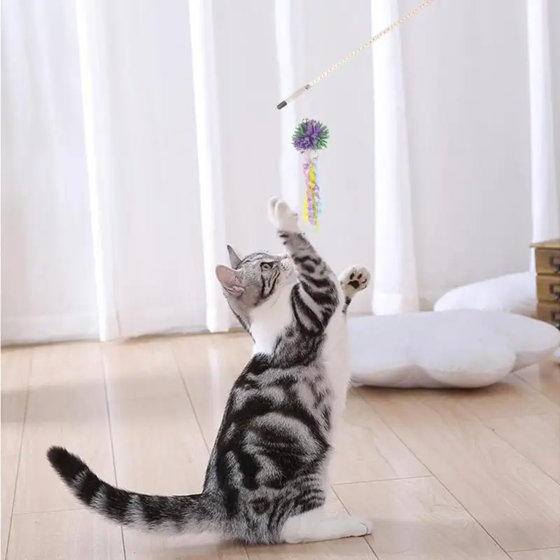 Pets Cats Toy Plastic Ball Pendant Teasing Rod Teaser Wand Toys for Cat Scratch Interactive Stick Feather Ribbon Cat Supplies
Pets Cats Toy Plastic Ball Pendant Teasing Rod Teaser Wand Toys for Cat Scratch Interactive Stick Feather Ribbon Cat Supplies