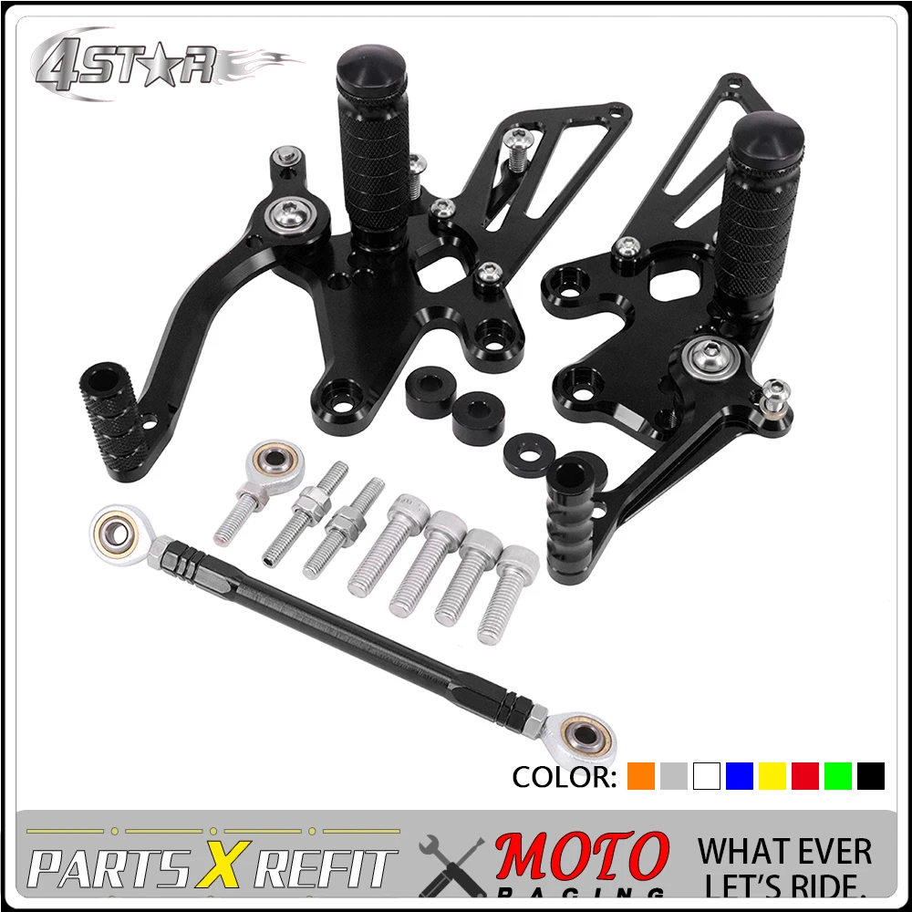 Motorbike CNC Aluminum Adjustable Footpegs Foot Pegs Footrest Pedals Rests Rear Set For KAWASAKI Ninja250R EX250K 2008-2012
Motorbike CNC Aluminum Adjustable Footpegs Foot Pegs Footrest Pedals Rests Rear Set For KAWASAKI Ninja250R EX250K 2008-2012