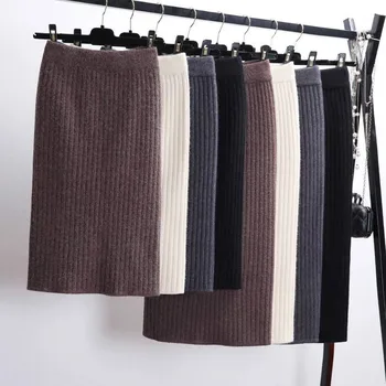 Women Sexy Chic Split Skirts Autumn Winter Wool Knit Stretchy Bodycon Skirt Package Hip High Waist Thick Pencil Skirt 328
Women Sexy Chic Split Skirts Autumn Winter Wool Knit Stretchy Bodycon Skirt Package Hip High Waist Thick Pencil Skirt 328