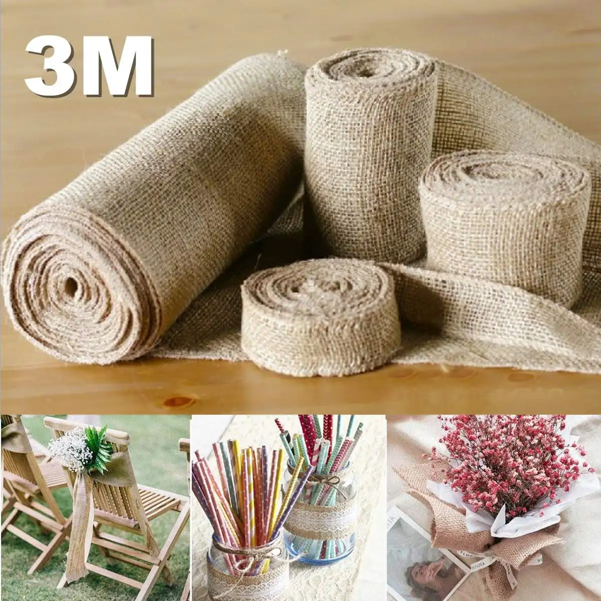 Burlap Linen Hessian Ribbon Roll Wedding Party Craft Decoration DIY Apparel Sewing Fabric Accessories 3 Meters 5/10/15/30cm
Burlap Linen Hessian Ribbon Roll Wedding Party Craft Decoration DIY Apparel Sewing Fabric Accessories 3 Meters 5/10/15/30cm