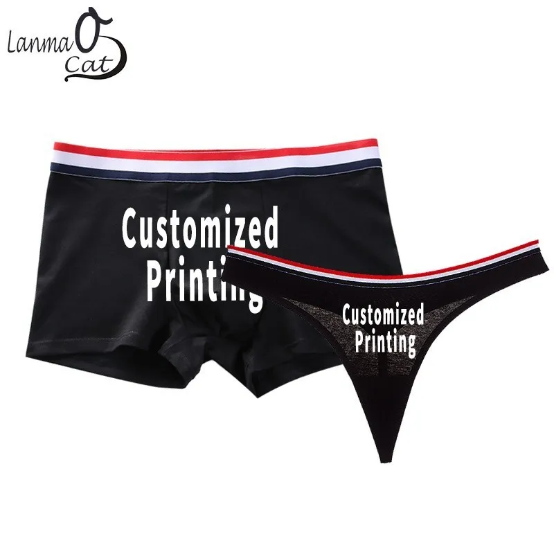 Lanmaocat Underwear For Lovers Men Boxer Shorts Custom Print Men Women Couples Underpant Sexy Lady Thongs G String Free Shipping
Lanmaocat Underwear For Lovers Men Boxer Shorts Custom Print Men Women Couples Underpant Sexy Lady Thongs G String Free Shipping