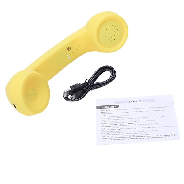 

Bluetooth Mic Headphones Retro Phone Handset Mic Speaker Phone Call Receiver