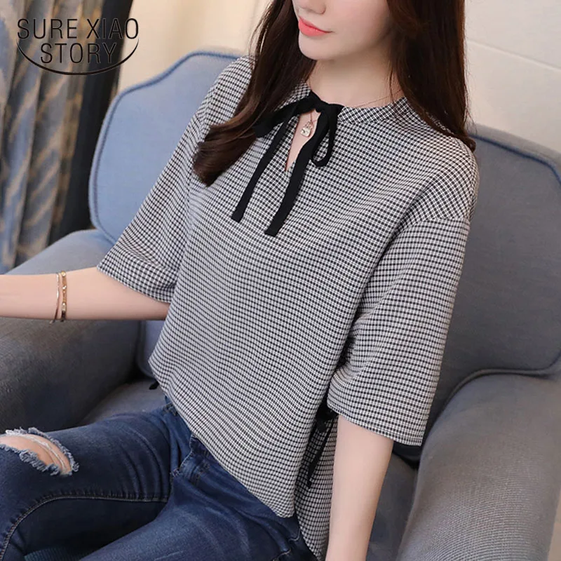 Plus Size 2019 fashion plaid chiffon women blouse shirt half sleeve womens tops and blouses casual women blusas feminine 0286 40
Plus Size 2019 fashion plaid chiffon women blouse shirt half sleeve womens tops and blouses casual women blusas feminine 0286 40