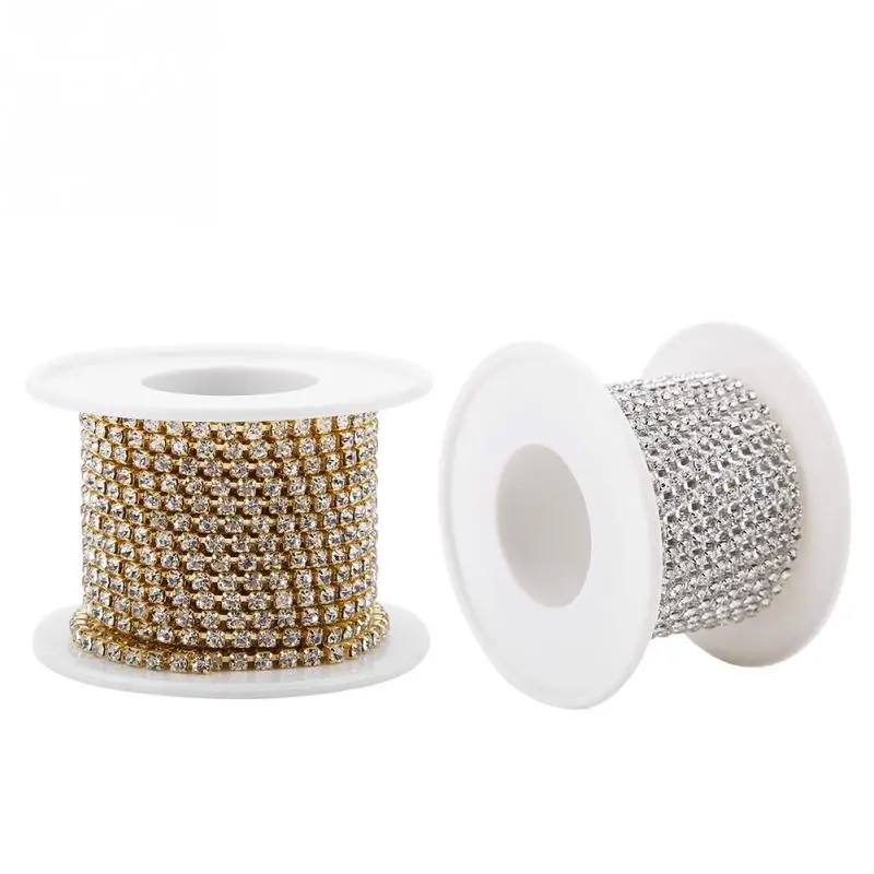 SS12 5yard/roll Crystal Rhinestone Chain DIY Fashion Close Cup Chain Apparel Beauty Accessories
SS12 5yard/roll Crystal Rhinestone Chain DIY Fashion Close Cup Chain Apparel Beauty Accessories