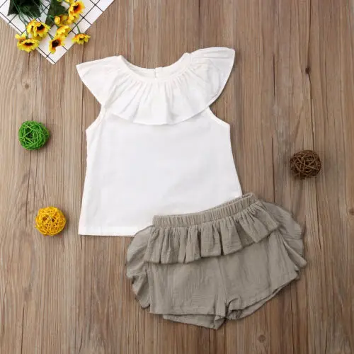 Newborn Baby Girls Clothes Ruffle Sleeveless Tops Short Pants Outfits Set Summer 0-4Y
Newborn Baby Girls Clothes Ruffle Sleeveless Tops Short Pants Outfits Set Summer 0-4Y
