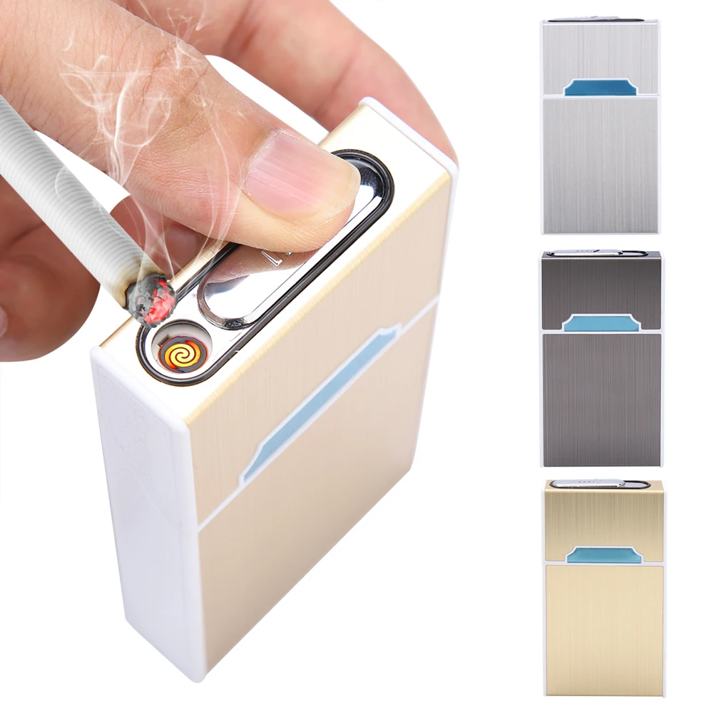 20pcs USB Charging Cigarettes Capacity Flameless Windproof Electric Cigarette Case Lighter For Smoking Accessories
20pcs USB Charging Cigarettes Capacity Flameless Windproof Electric Cigarette Case Lighter For Smoking Accessories