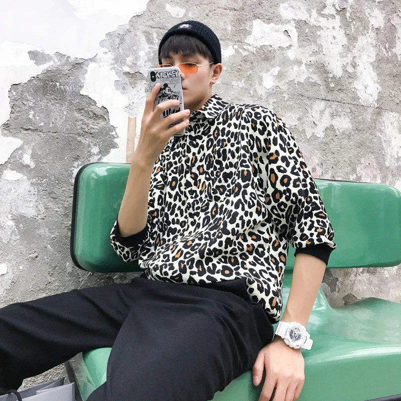 Summer Male Black Leopard men Shirt 2019 Fashion camisa casual evening dress Free shipping
Summer Male Black Leopard men Shirt 2019 Fashion camisa casual evening dress Free shipping