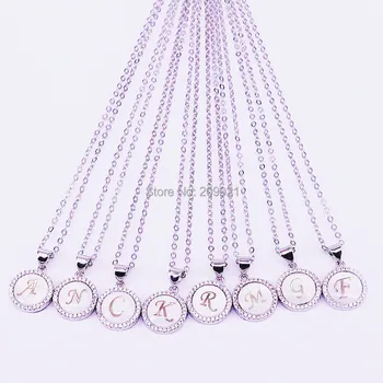 10Pcs Silver color Clear CZ Cubic Zirconia shell A- Z Alphabet Letter Round Shape Pendant Charm Necklaces Jewelry For Women Men
10Pcs Silver color Clear CZ Cubic Zirconia shell A- Z Alphabet Letter Round Shape Pendant Charm Necklaces Jewelry For Women Men