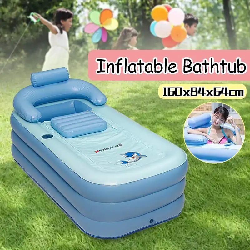 160x84x64cm PVC Portable Folding Big Inflatable Bathtub for Children Adults Bath Enjoy Life Air Pump Spa Household Bathtub
160x84x64cm PVC Portable Folding Big Inflatable Bathtub for Children Adults Bath Enjoy Life Air Pump Spa Household Bathtub