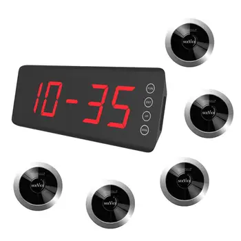 SINGCALL Wireless Calling System, 1 screen receiver, 5 waterproof waiter call buttons,silver color for cafe, KTV, restaurant
SINGCALL Wireless Calling System, 1 screen receiver, 5 waterproof waiter call buttons,silver color for cafe, KTV, restaurant