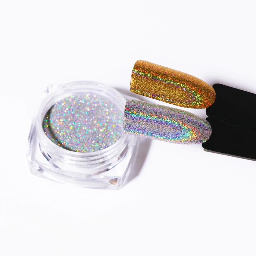 Newest 1g Laser Gold Silver Holographic Nail Glitter Powder Chrome Pigment Nail Sparkles Dust for Manicure Nail Art Decorations
Newest 1g Laser Gold Silver Holographic Nail Glitter Powder Chrome Pigment Nail Sparkles Dust for Manicure Nail Art Decorations