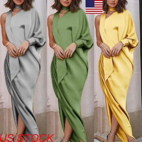 US Women One Shoulder Crew Neck Loose Casual Solid Cotton Baggy Oversized Long Maxi Dresses
US Women One Shoulder Crew Neck Loose Casual Solid Cotton Baggy Oversized Long Maxi Dresses