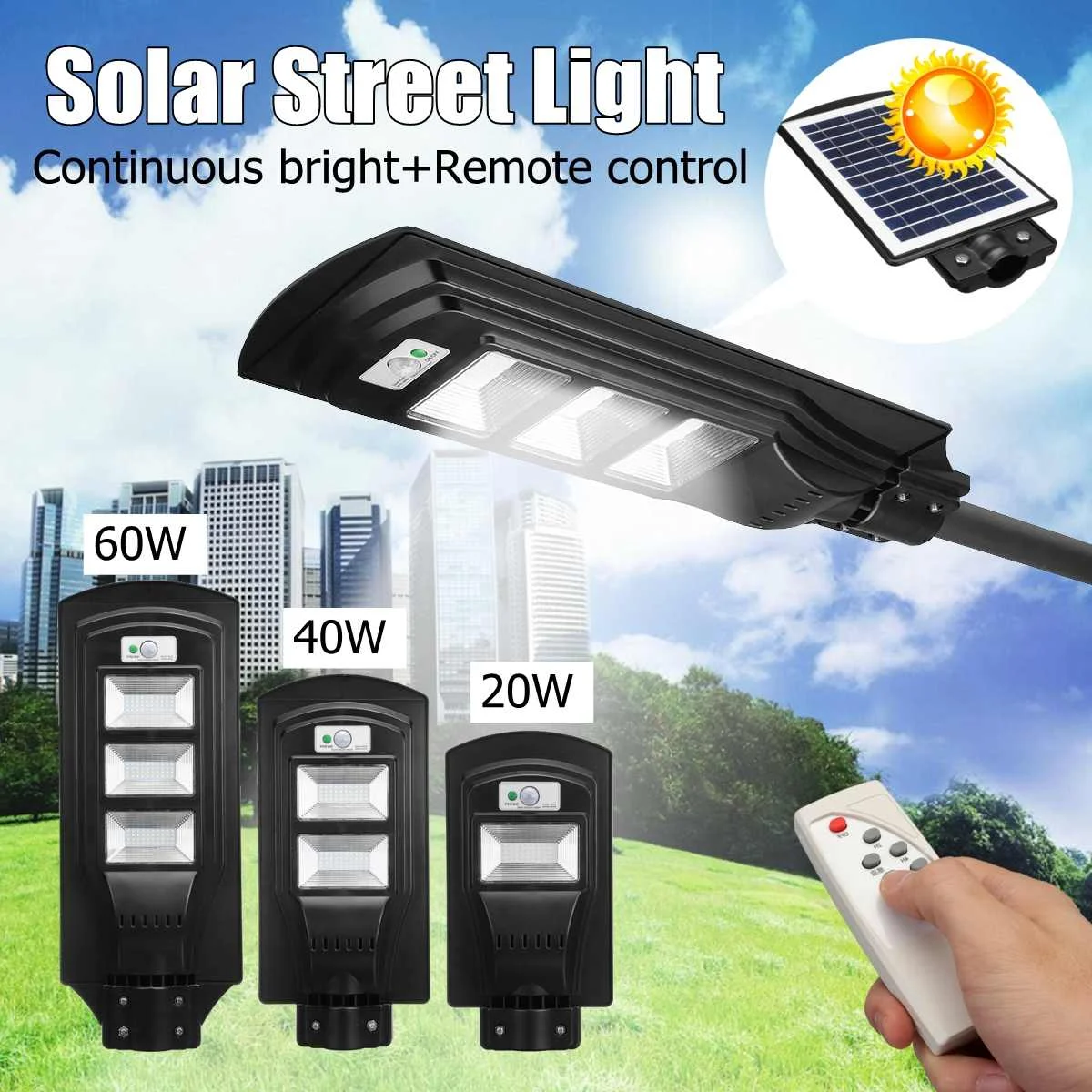 20-90W Solar Power LED Wall Street Light Lighting Waterproof Remote Control Lamp Powered for Outdoor Garden Courtyard
20-90W Solar Power LED Wall Street Light Lighting Waterproof Remote Control Lamp Powered for Outdoor Garden Courtyard
