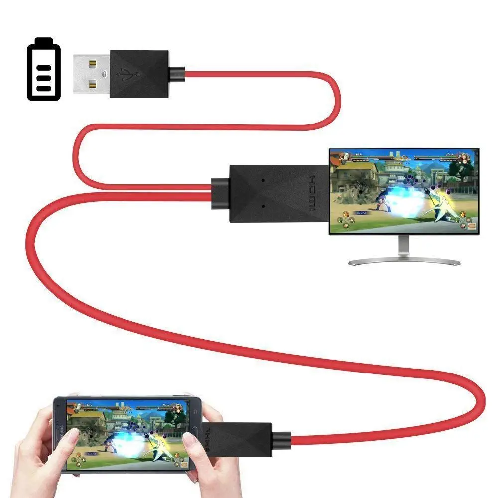 6.5 Feet MHL Micro-USB to HDMI Adapter Converter Cable 1080P HDTV for Android Devices Samsung Galaxy S3 S4 S5 Note 3 2 No | Компьютеры и