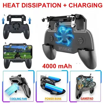 Pubg Controller Gamepad Mobile Trigger L1R1 Shooter Joystick Game Pad Phone Holder Cooling Fan With 4000mAh Power Bank d29
Pubg Controller Gamepad Mobile Trigger L1R1 Shooter Joystick Game Pad Phone Holder Cooling Fan With 4000mAh Power Bank d29
