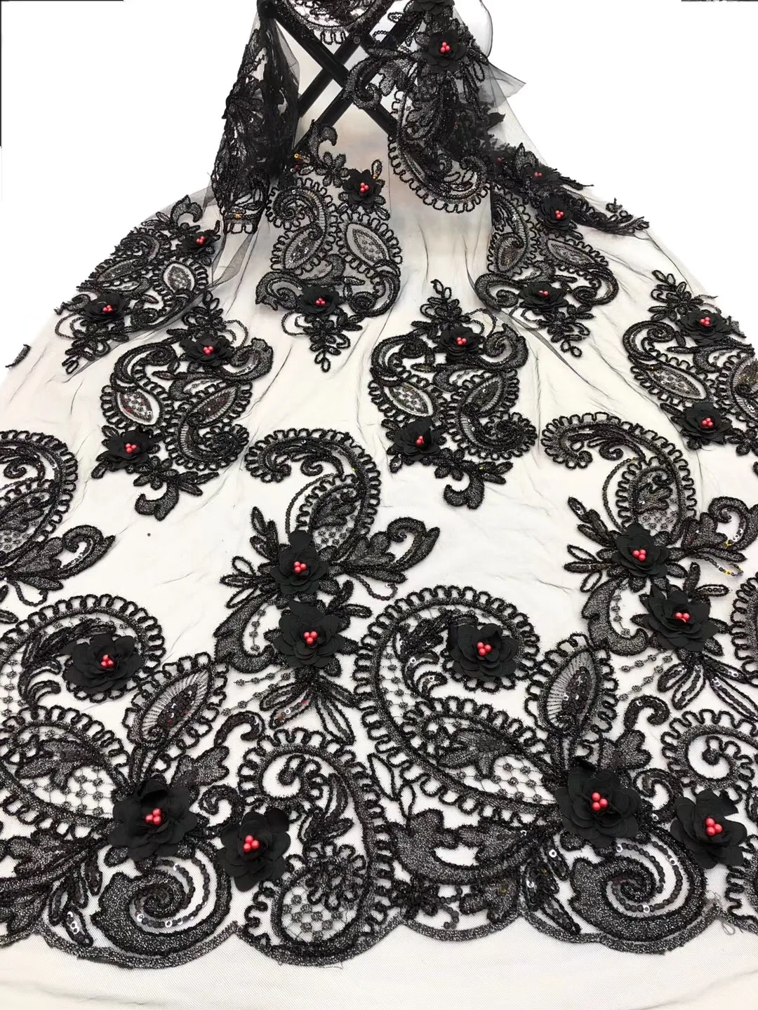 High Quality Black Lace, High Quality Swiss Flower Lace, Bridal Applique Gauze Fabric Lace RF30321
High Quality Black Lace, High Quality Swiss Flower Lace, Bridal Applique Gauze Fabric Lace RF30321