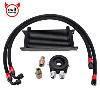 evil energy Universal Engine 16 Row Transmission Oil Cooler+Oil Adapter Filter Cooler Plate Kit+Nylon Braided Oil Hose Line AN10
evil energy Universal Engine 16 Row Transmission Oil Cooler+Oil Adapter Filter Cooler Plate Kit+Nylon Braided Oil Hose Line AN10